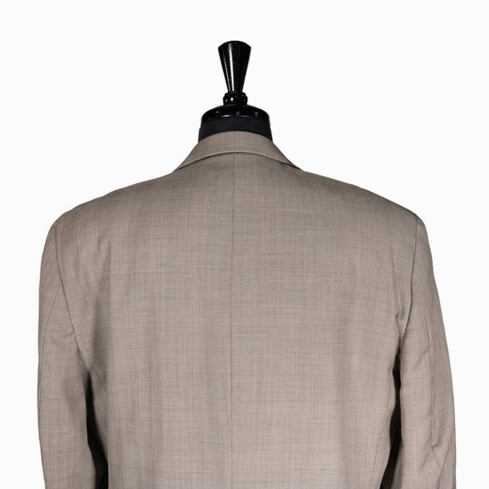 Ralph Lauren Mens Blazer Beige Plaid Wool 2 Button Lined Jacket Sport Coat 42L - Picture 8 of 9